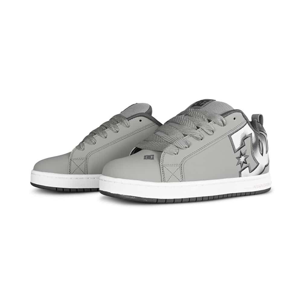 DC Court Graffik Skate Shoes - Grey/Grey/Grey