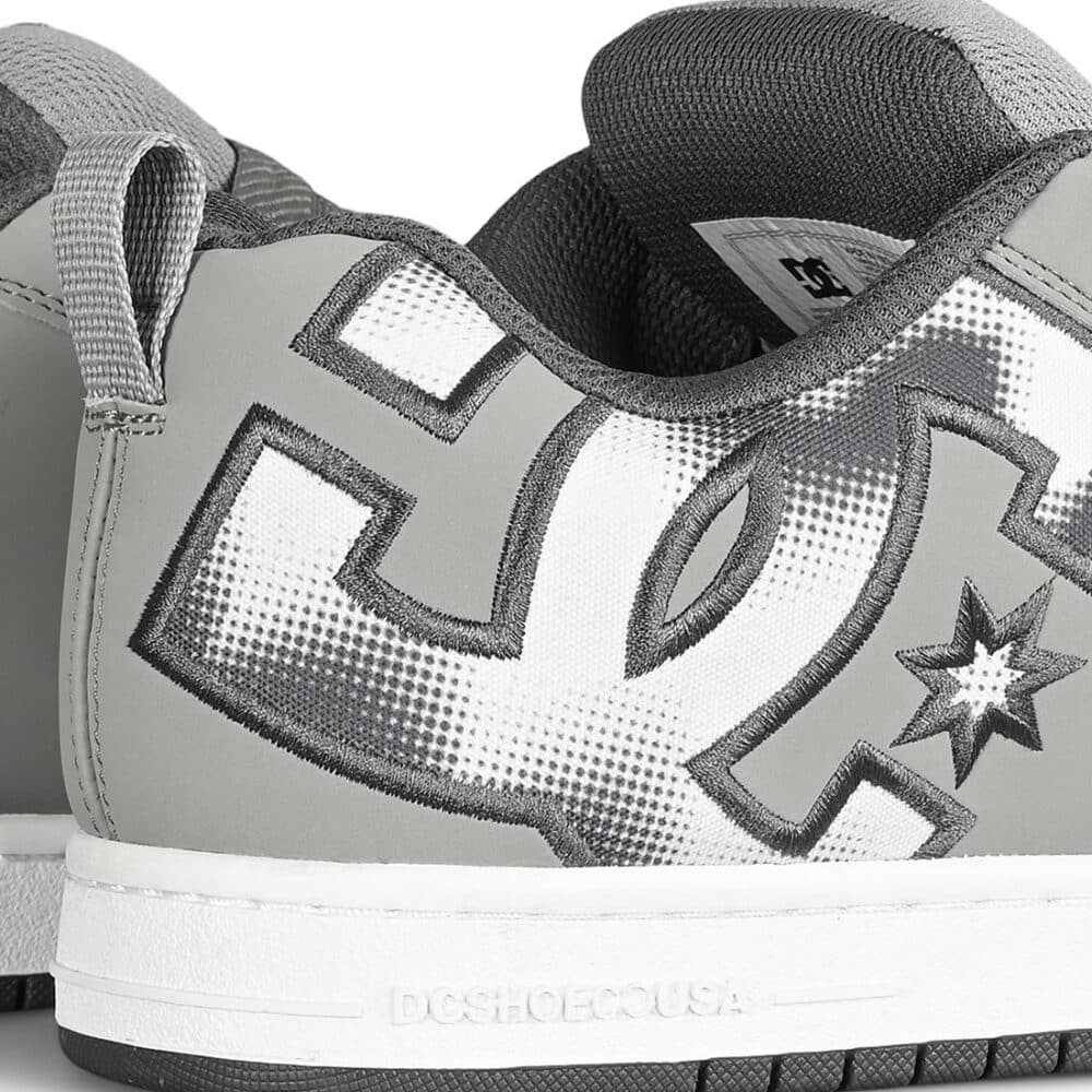 DC Court Graffik Skate Shoes - Grey/Grey/Grey