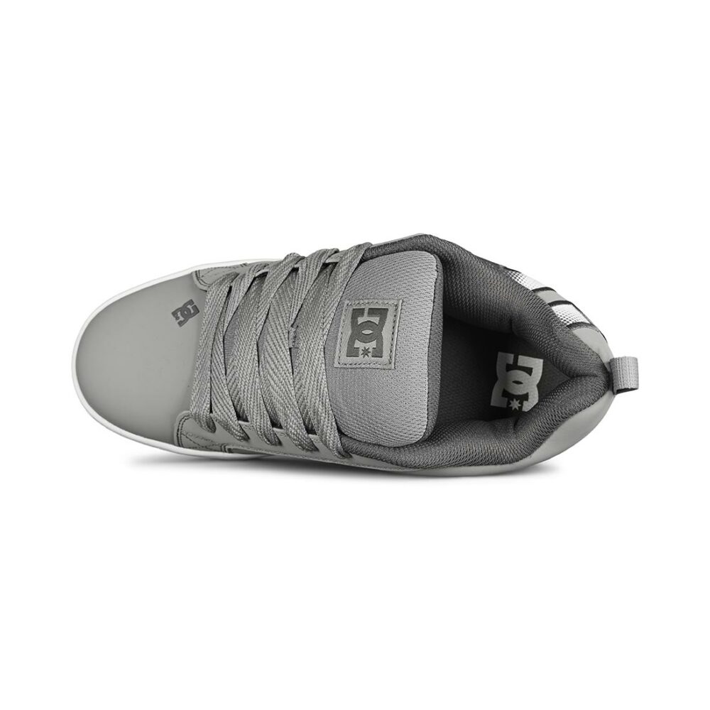 DC Court Graffik Skate Shoes - Grey/Grey/Grey