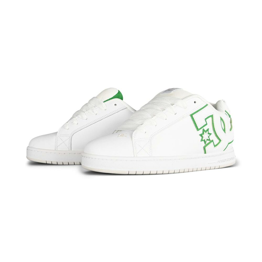 DC Court Graffik Skate Shoes - White/White/Green