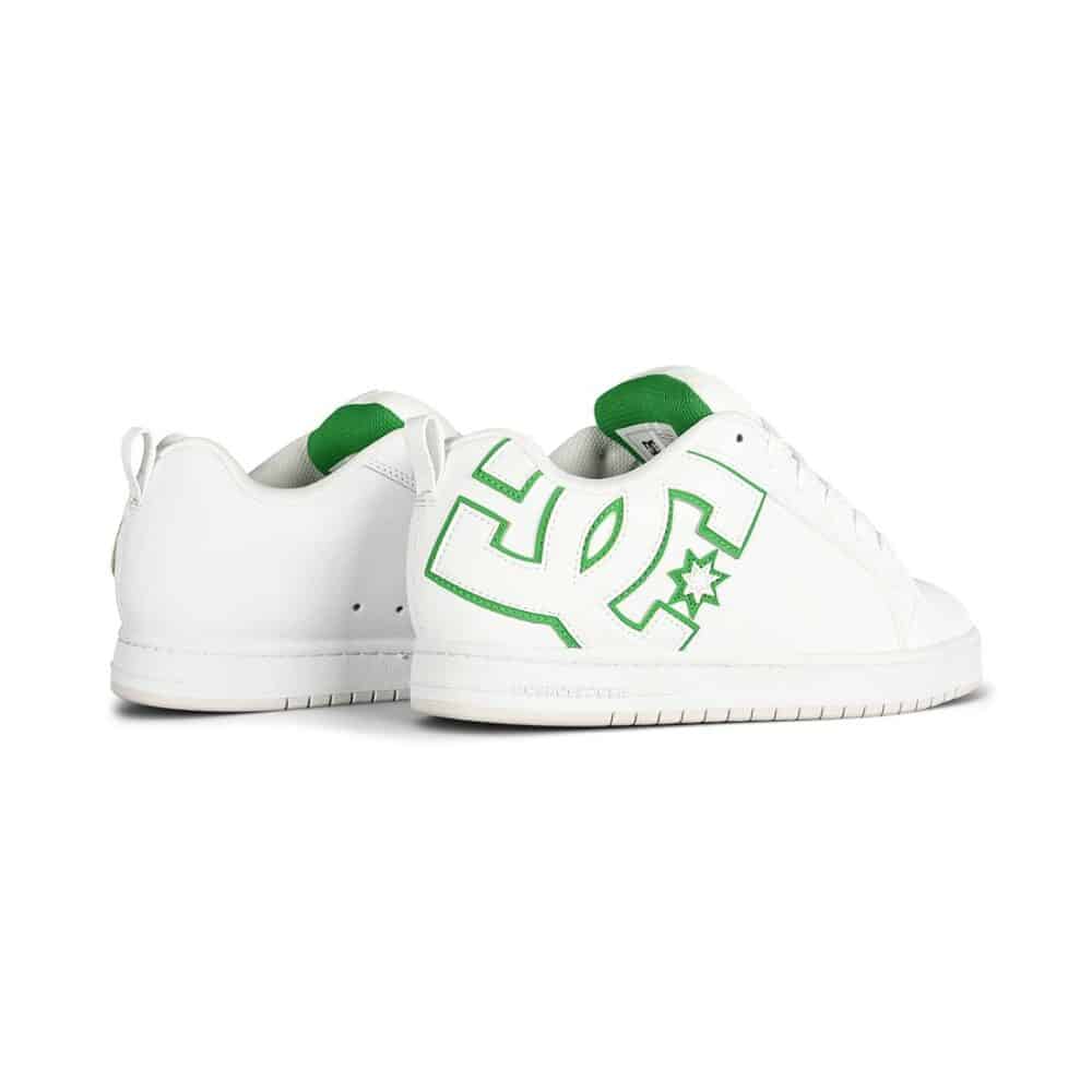 DC Court Graffik Skate Shoes - White/White/Green