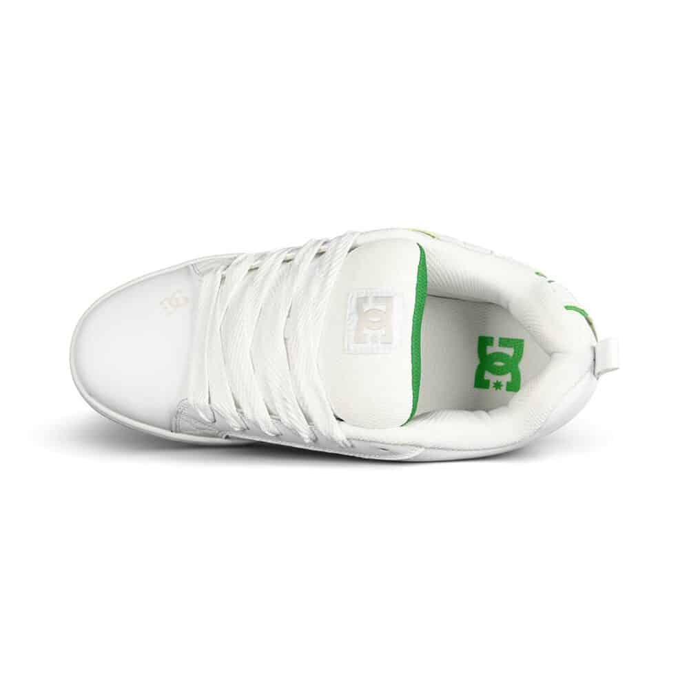 DC Court Graffik Skate Shoes - White/White/Green