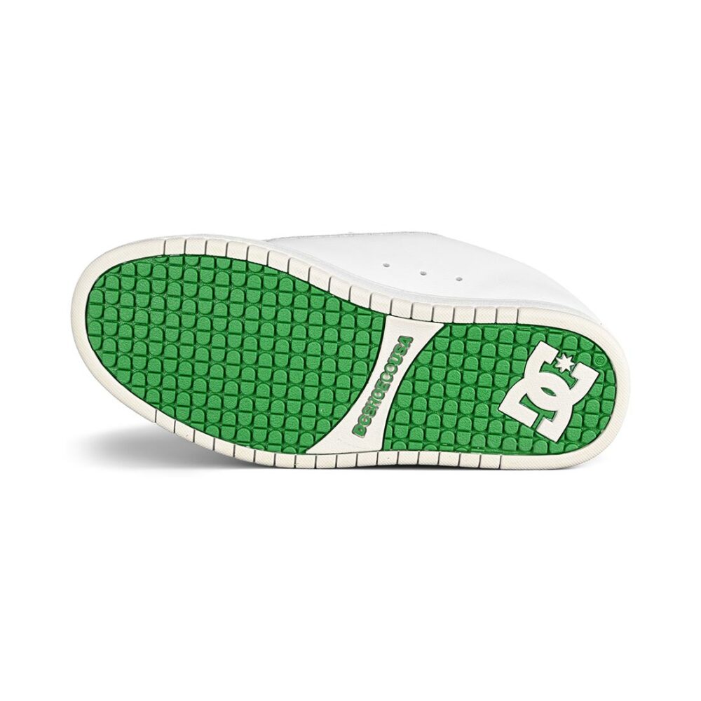 DC Court Graffik Skate Shoes - White/White/Green