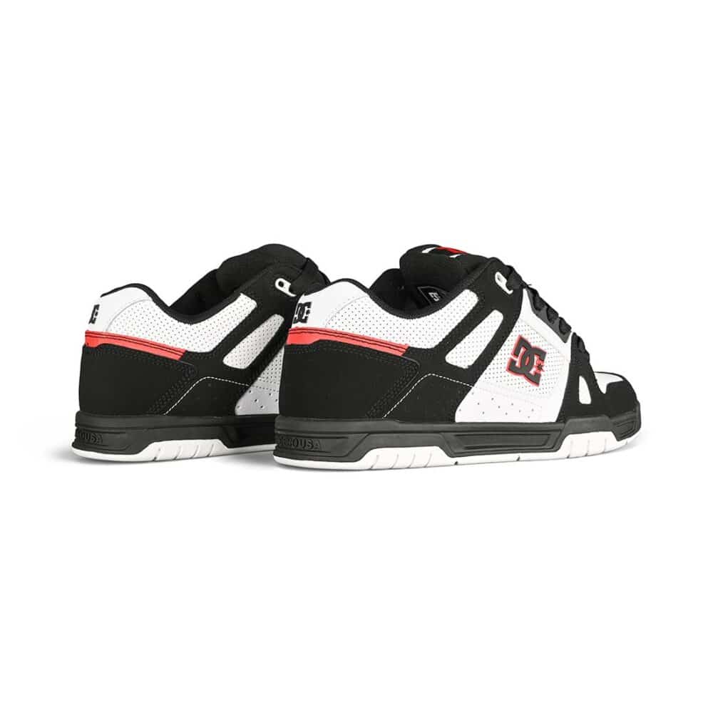 DC Stag Skate Shoes - White/Black/Red