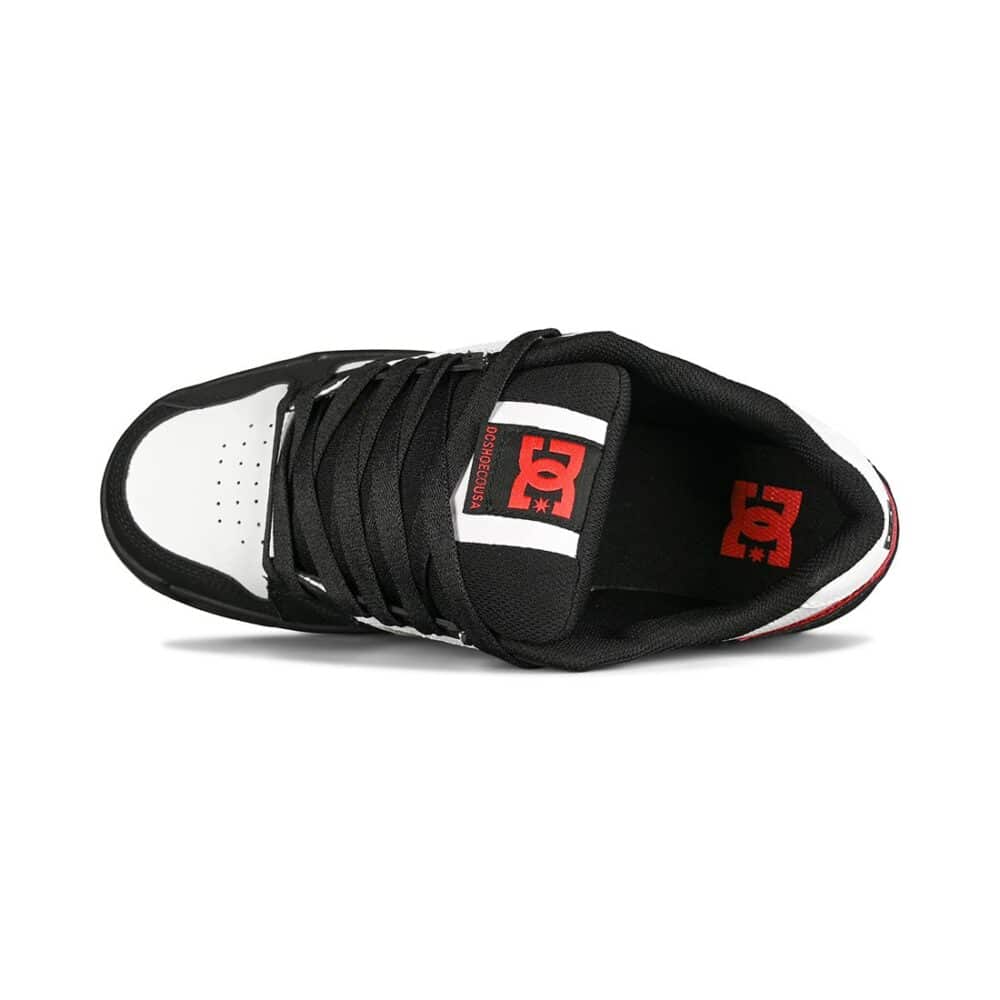 DC Stag Skate Shoes - White/Black/Red