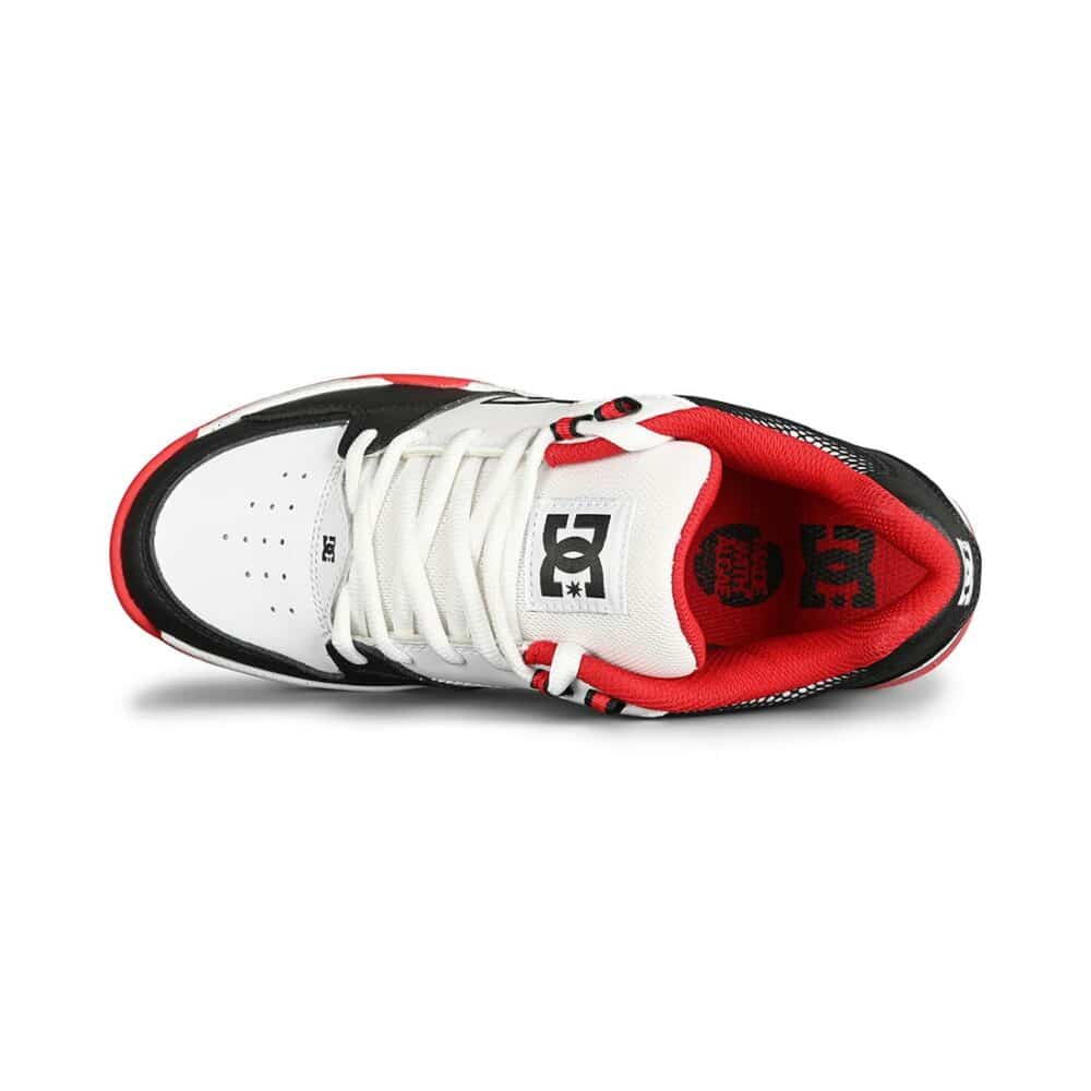 DC Versatile Skate Shoes - White/Black/Athletic Red