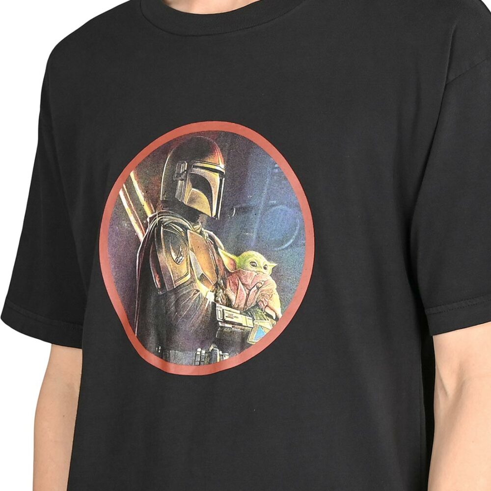 DC x Star Wars Mando & The Child S/S T-Shirt - Black Pigment Dye