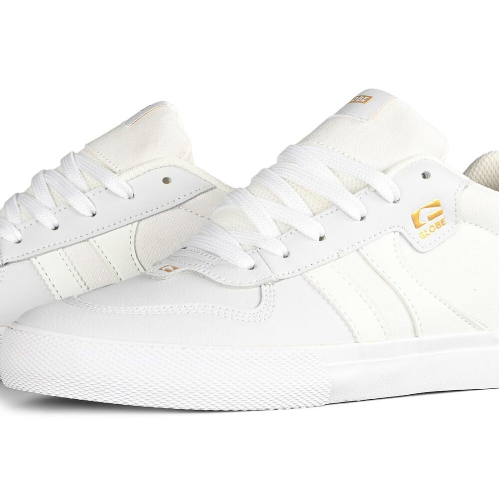 Globe Encore 2 Skate Shoes - White/Gold Dip