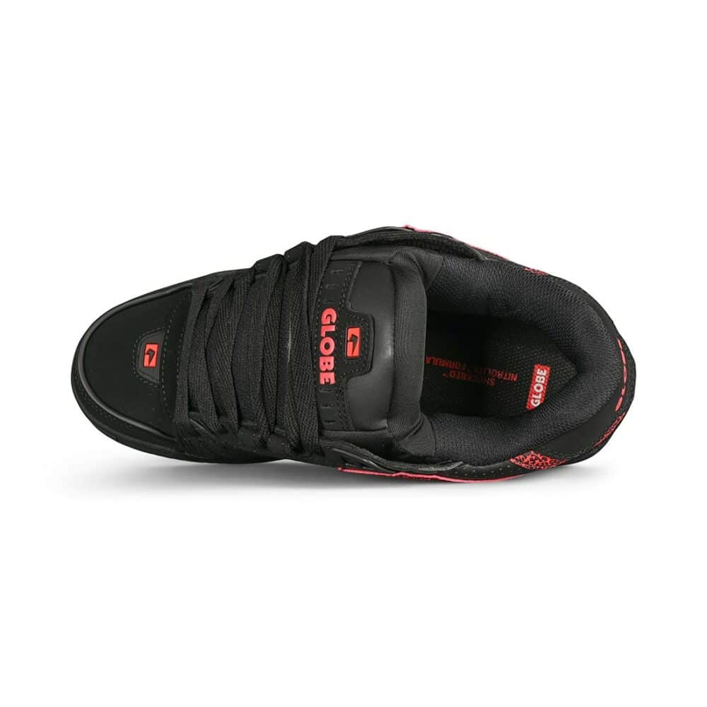 Globe Sabre Skate Shoes - Black/Red Stipple