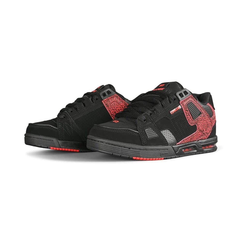 Globe Sabre Skate Shoes - Black/Red Stipple