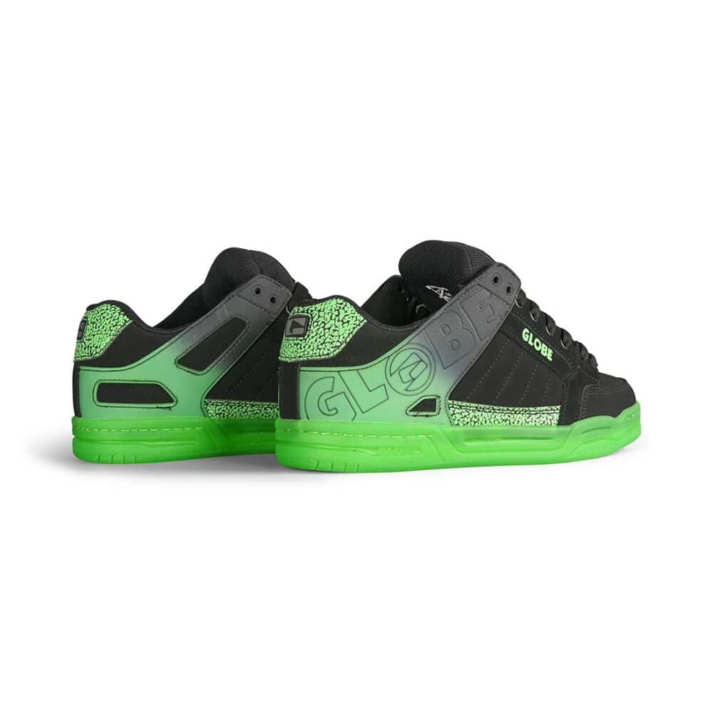 Globe Tilt Skate Shoes - Black/Green Stipple