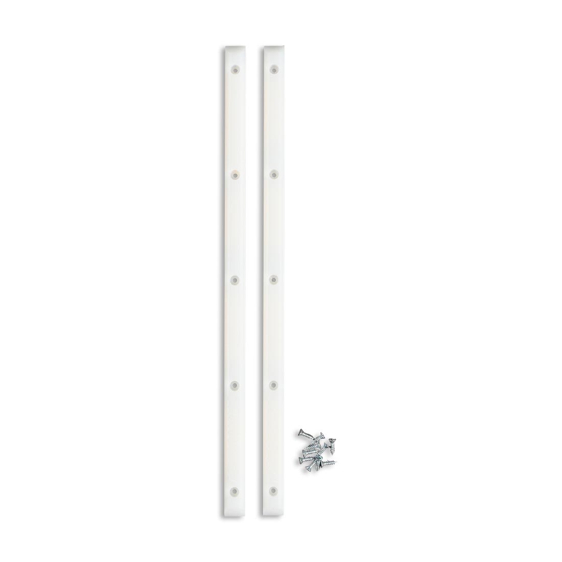 Lil Jawns Standard Skateboard Rails (2 Pack) White
