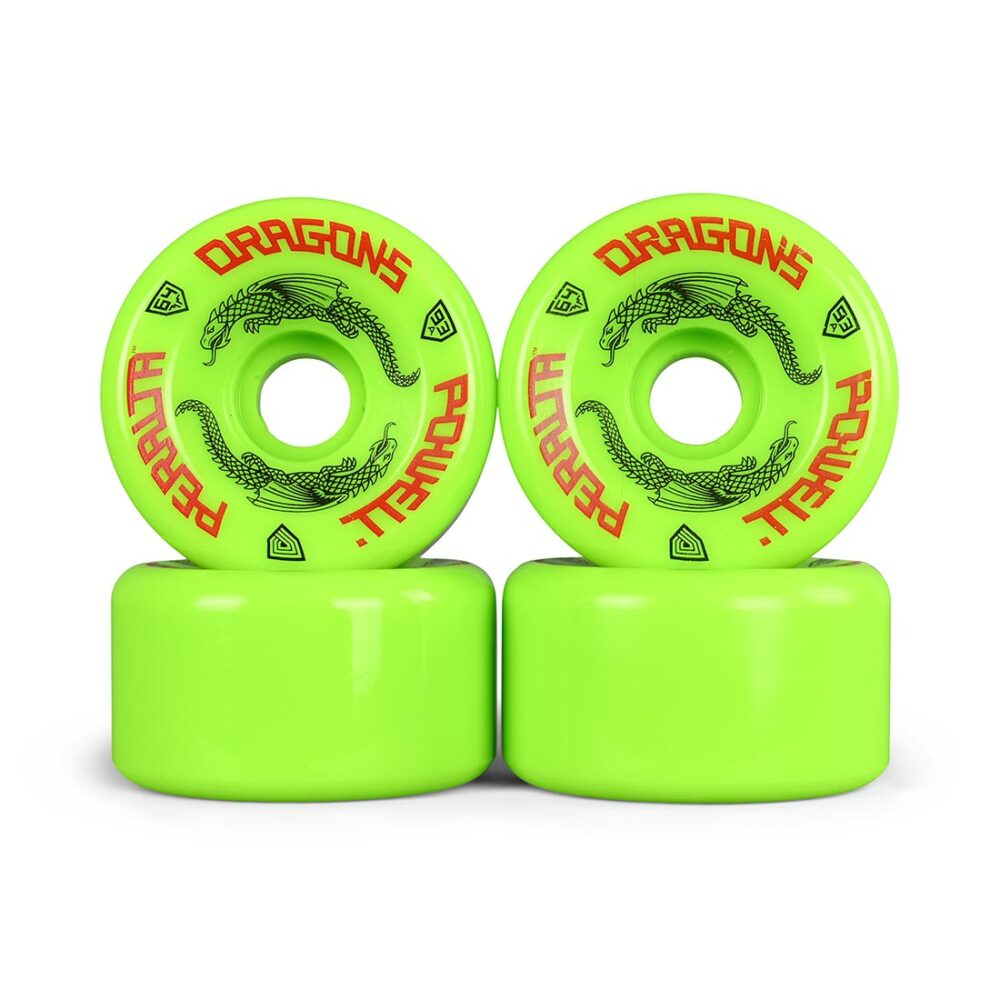 Powell Peralta Dragon Formula G-Bones 93a 64mm Skateboard Wheels - Green