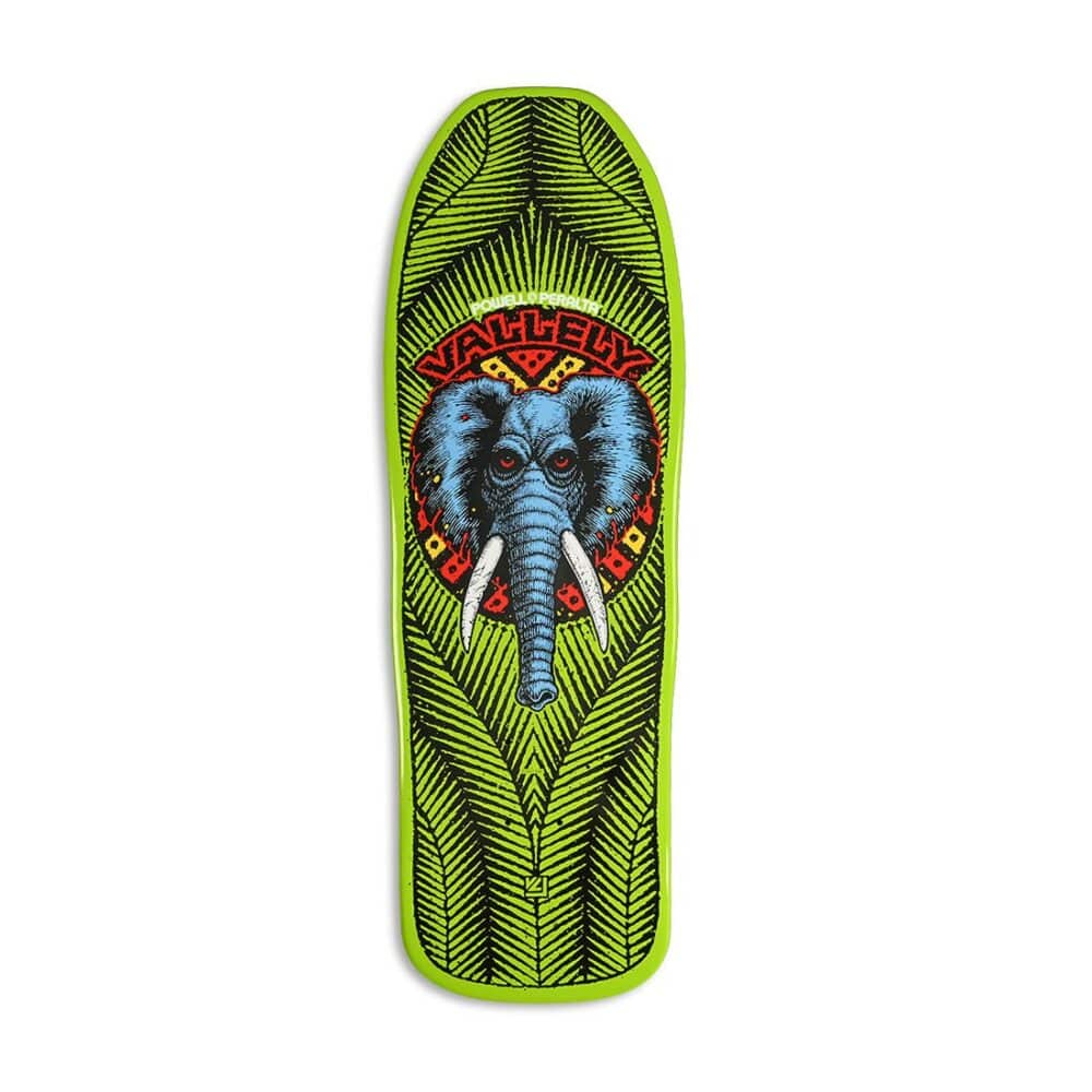 Powell Peralta Mike Vallely Elephant 9.85" Reissue Skateboard Deck - Lime