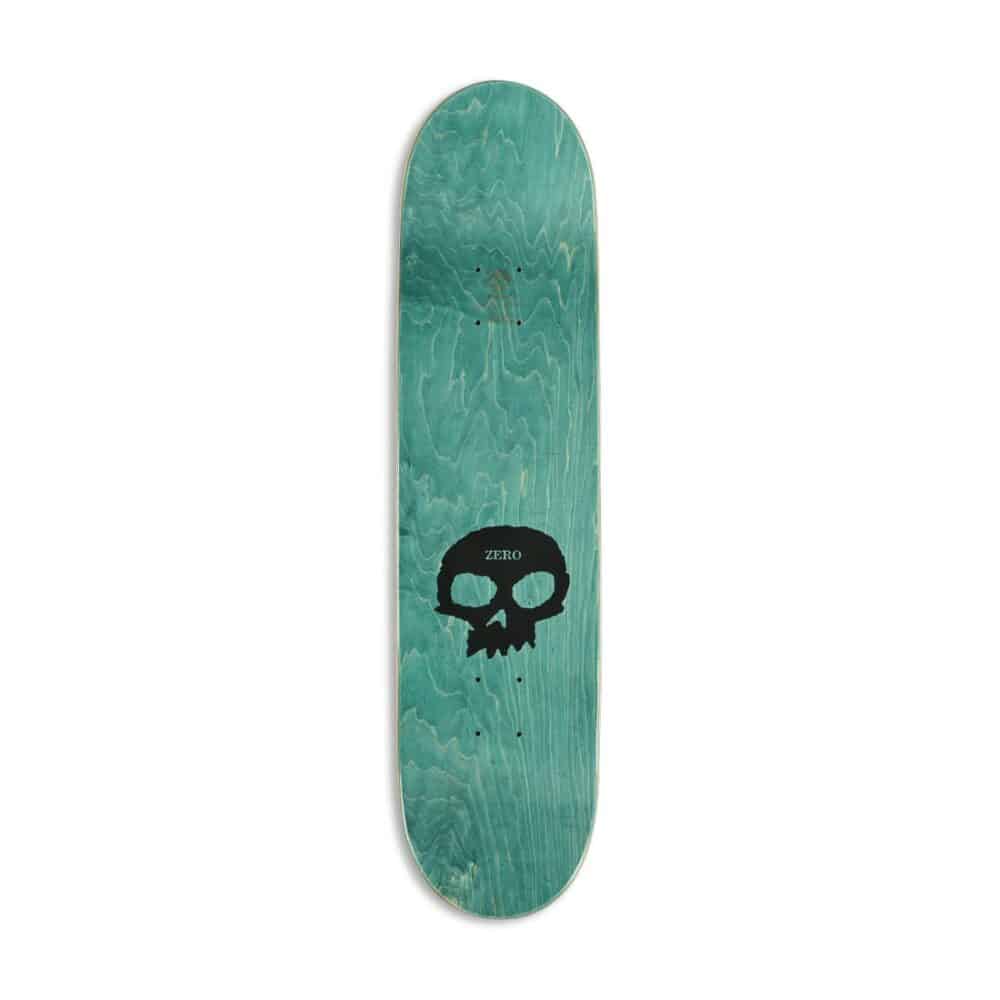 Zero Single Skull Skateboard Deck - Silver Foil