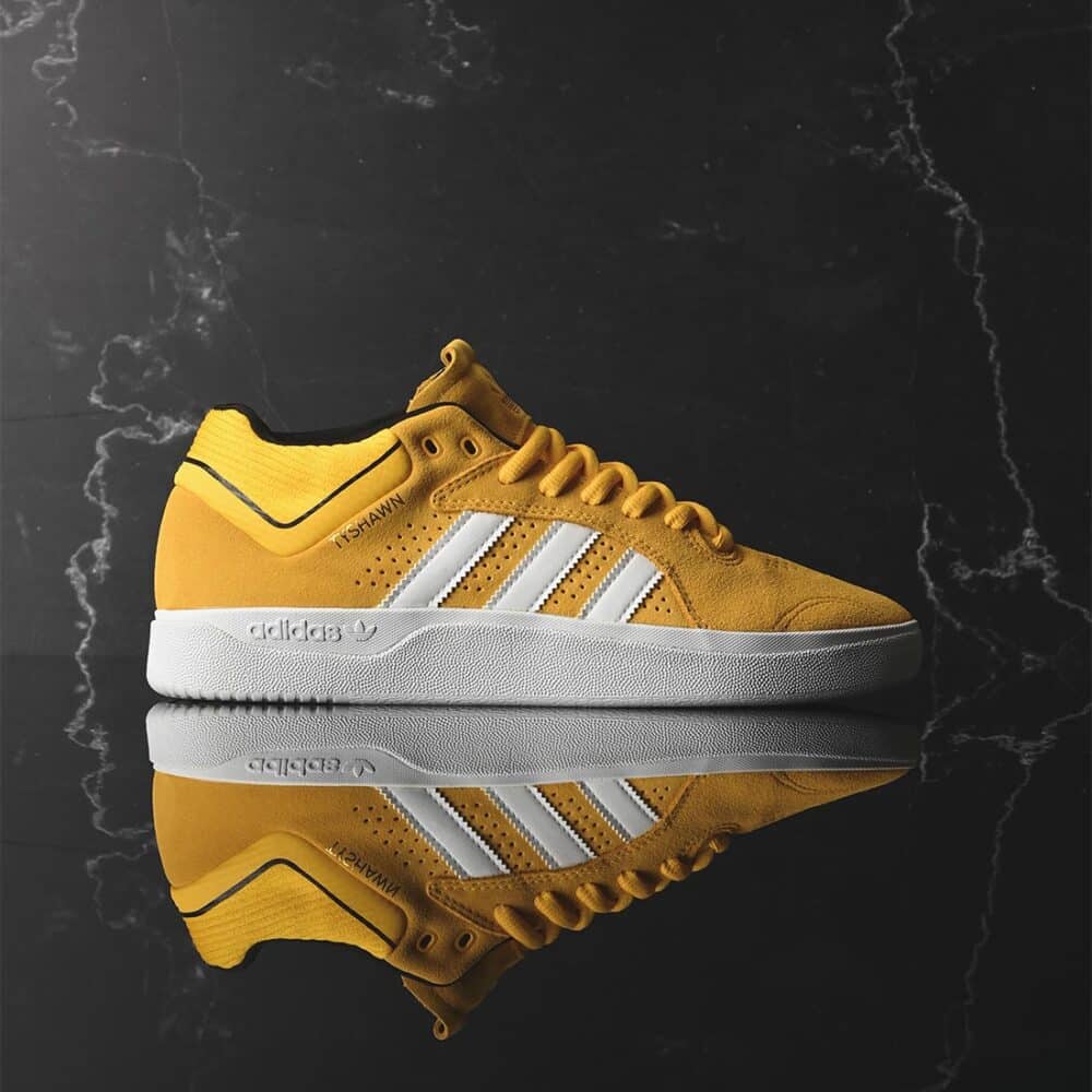 Adidas Tyshawn Skate Shoes - Bold Gold/White/Gold Metallic