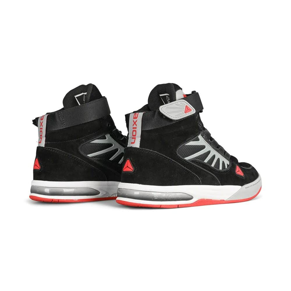 Axion Complex High-Top Skate Shoes - Black/Grey/Red