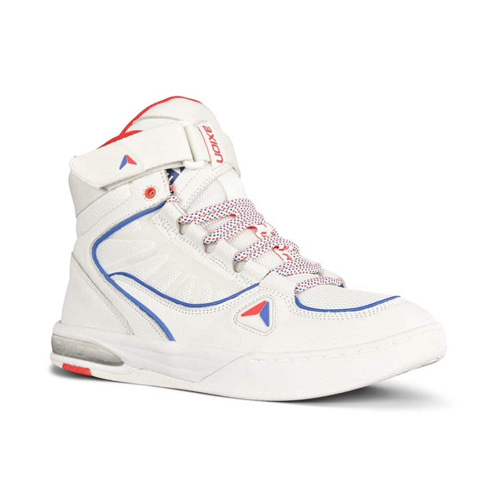 Axion Complex High-Top Skate Shoes - White/Red/Blue