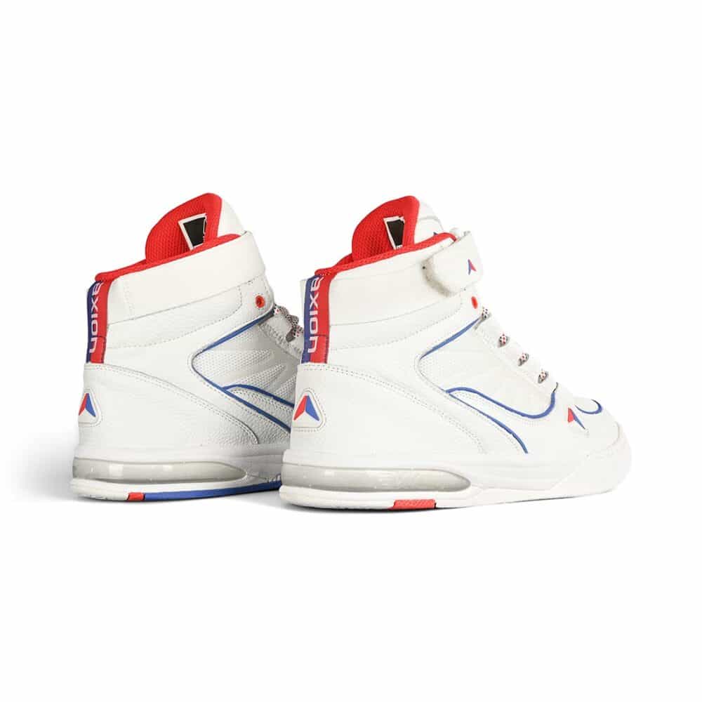 Axion Complex High-Top Skate Shoes - White/Red/Blue