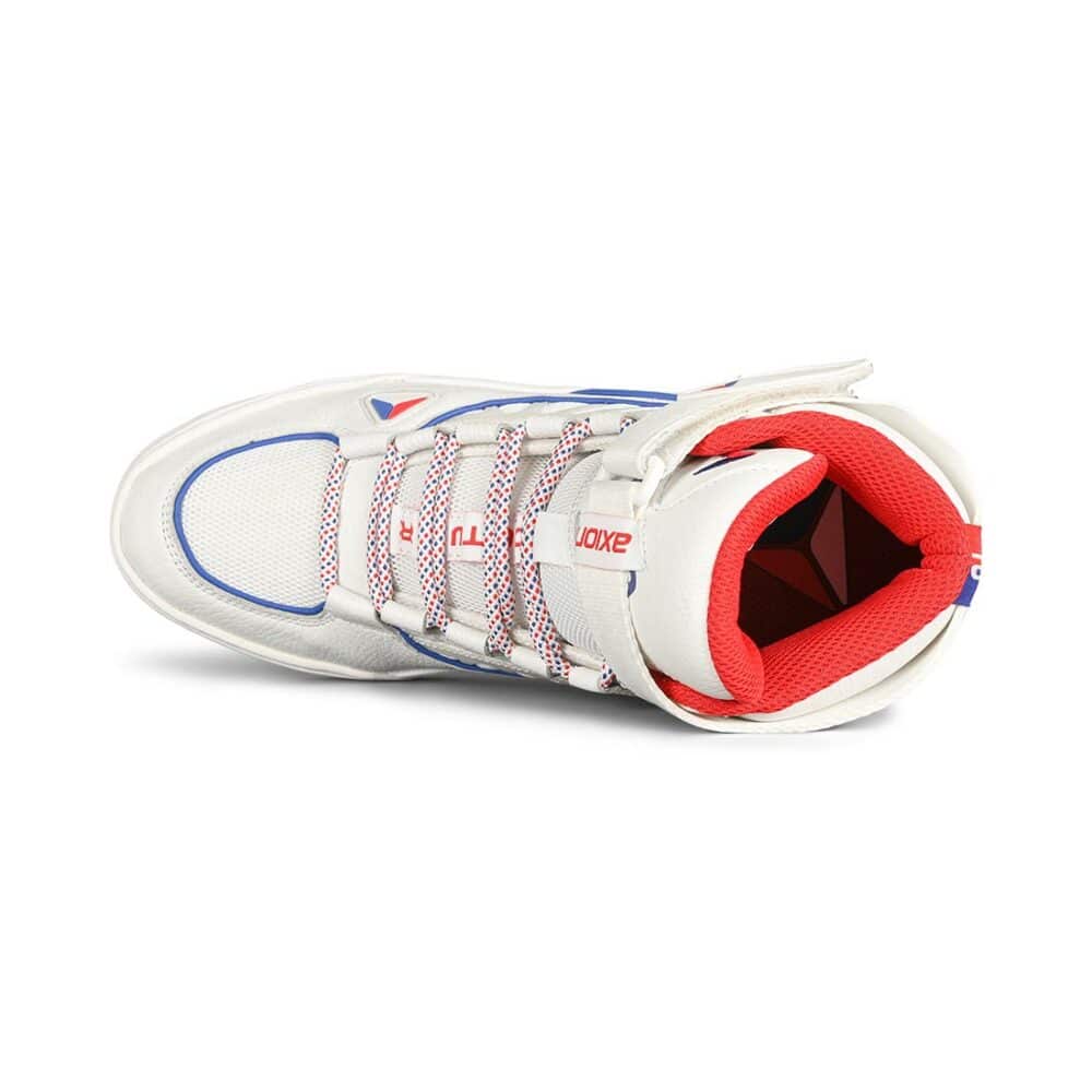 Axion Complex High-Top Skate Shoes - White/Red/Blue