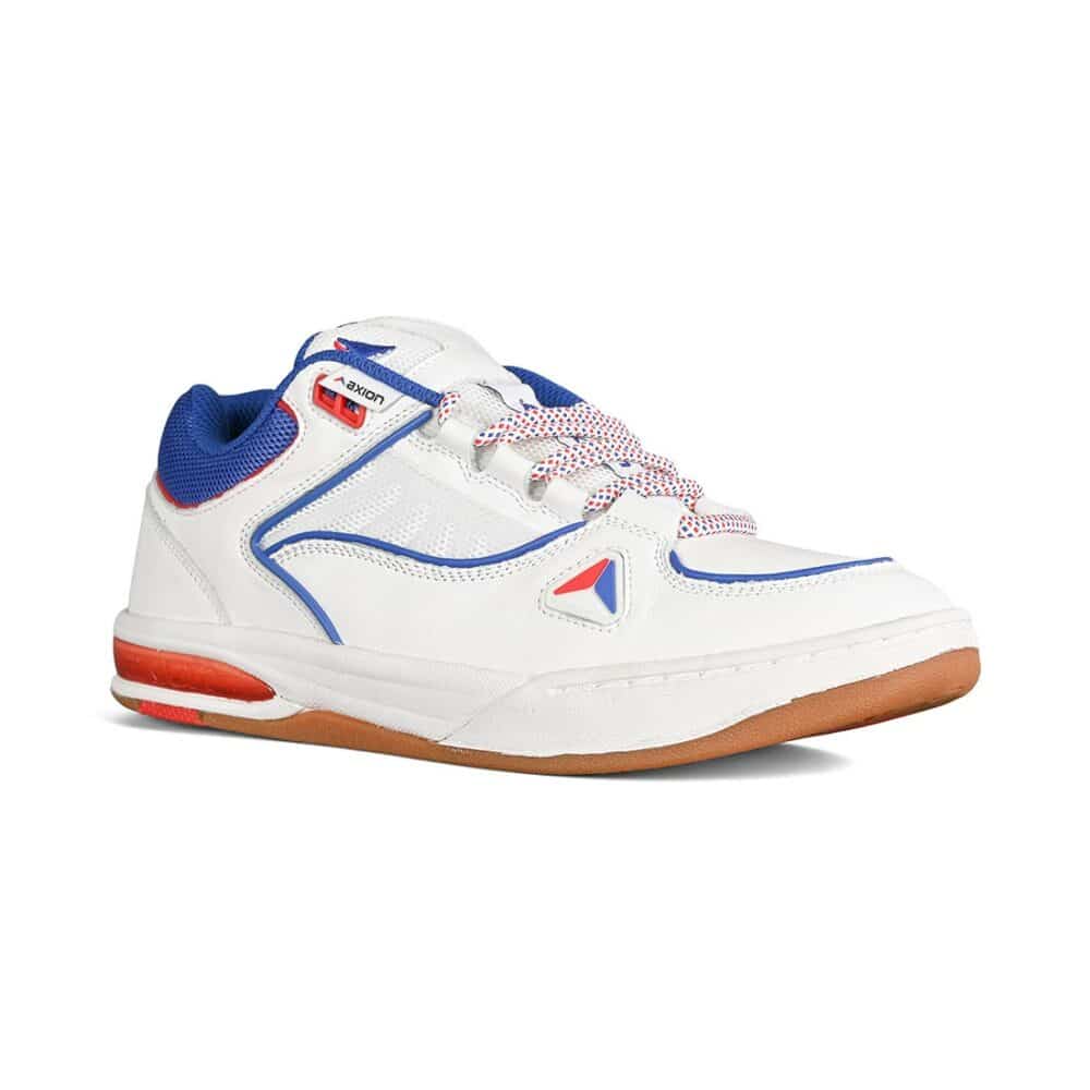 Axion Complex Low Skate Shoes - White/Red/Blue