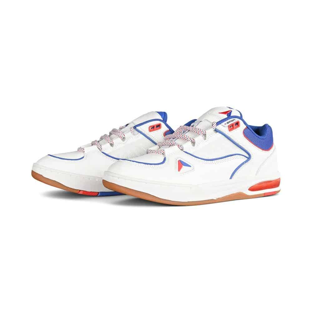 Axion Complex Low Skate Shoes - White/Red/Blue