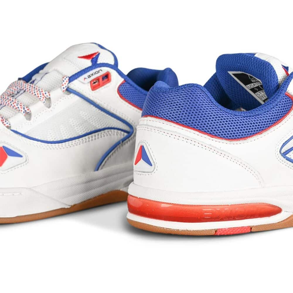 Axion Complex Low Skate Shoes - White/Red/Blue