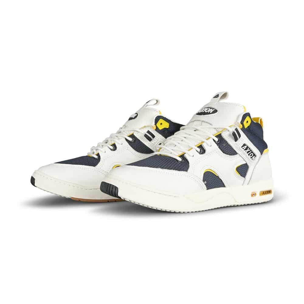 Axion Genesis Mid Skate Shoes - Navy/White/Yellow