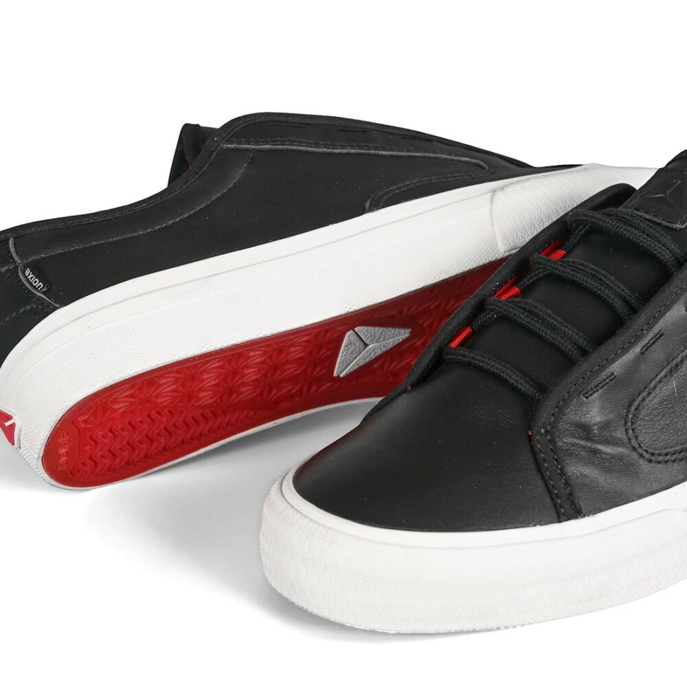 Axion Lowphy Skate Shoes - Black/White/Red Ice