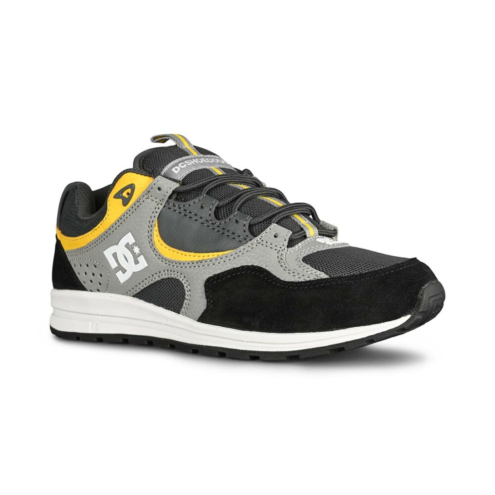 DC Kalis Lite Skate Shoes - Black/Grey/Yellow