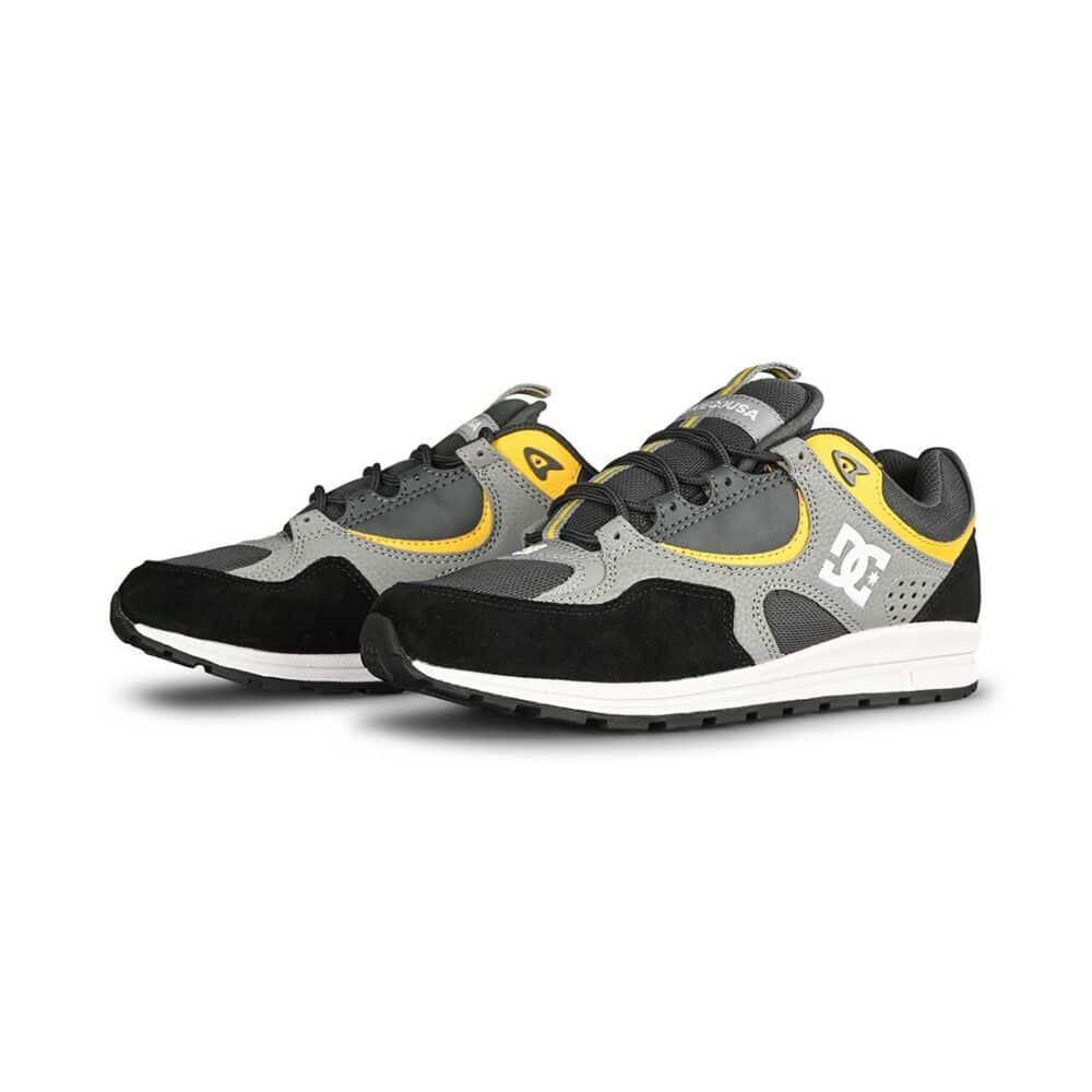 DC Kalis Lite Skate Shoes - Black/Grey/Yellow