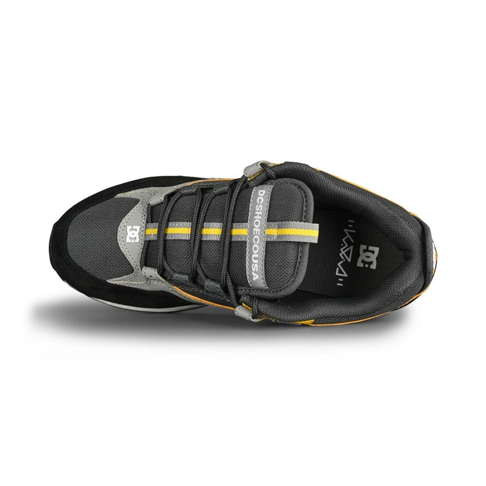 DC Kalis Lite Skate Shoes - Black/Grey/Yellow