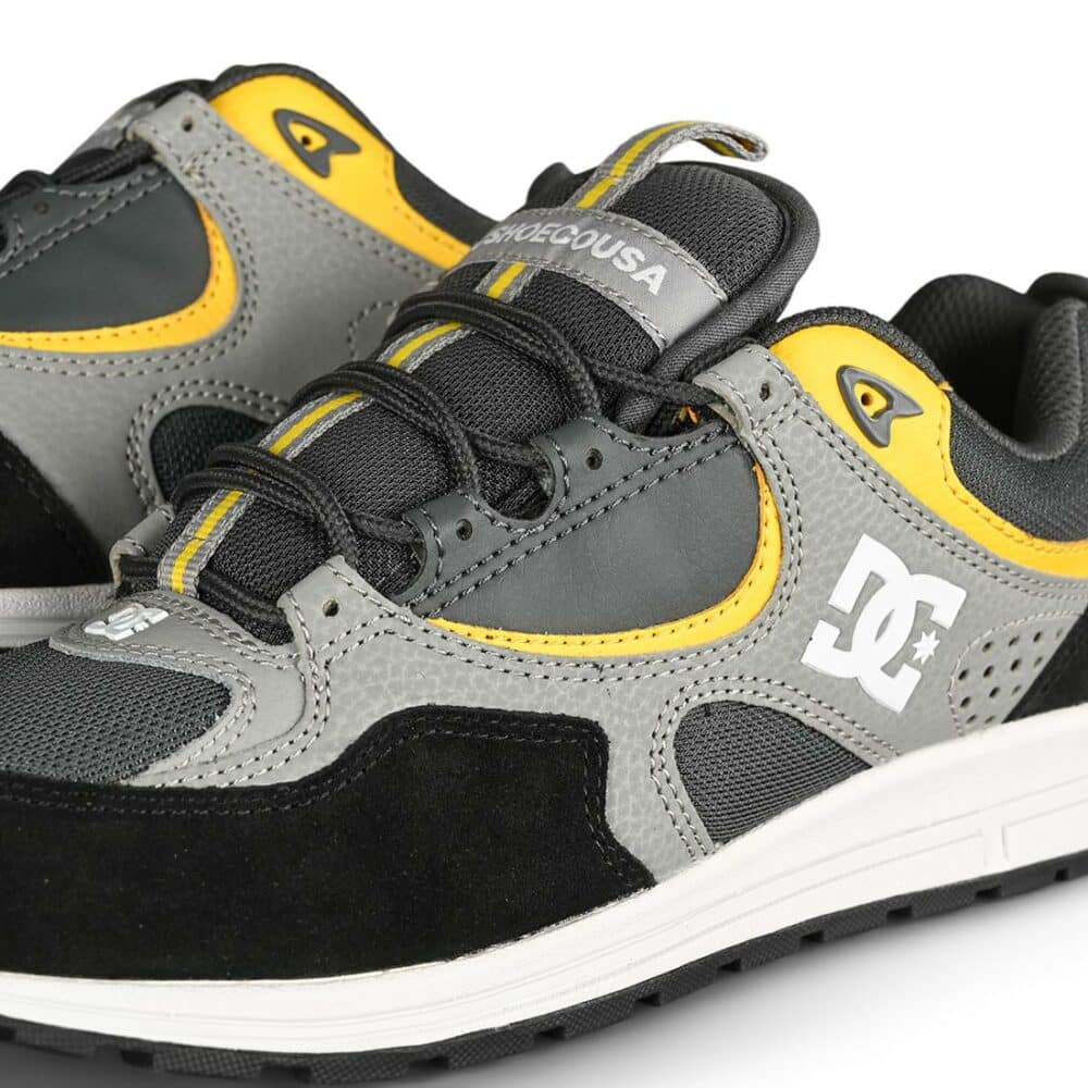 DC Kalis Lite Skate Shoes - Black/Grey/Yellow