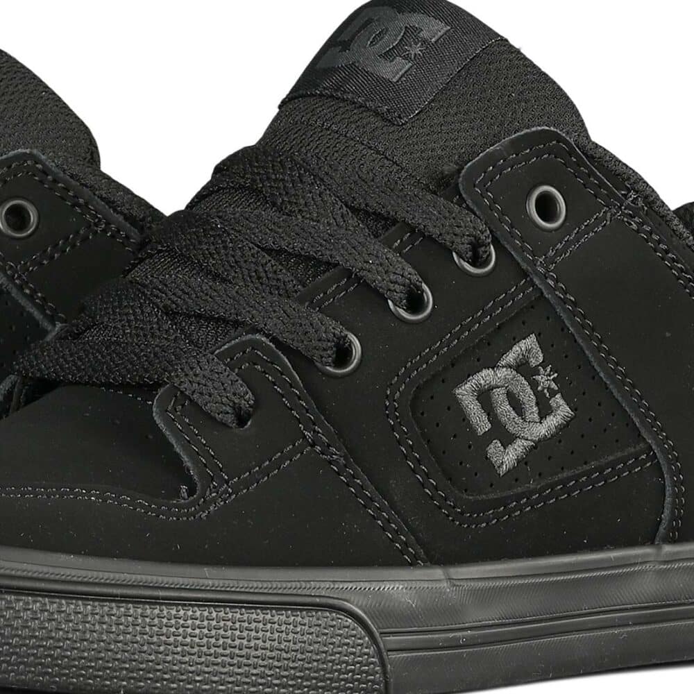 DC Pure (Youth) Skate Shoes - Black/Pirate Black
