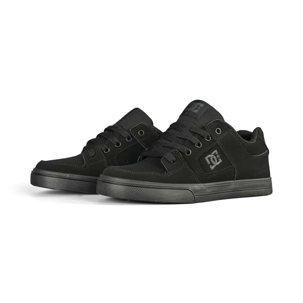 DC Pure (Youth) Skate Shoes - Black/Pirate Black