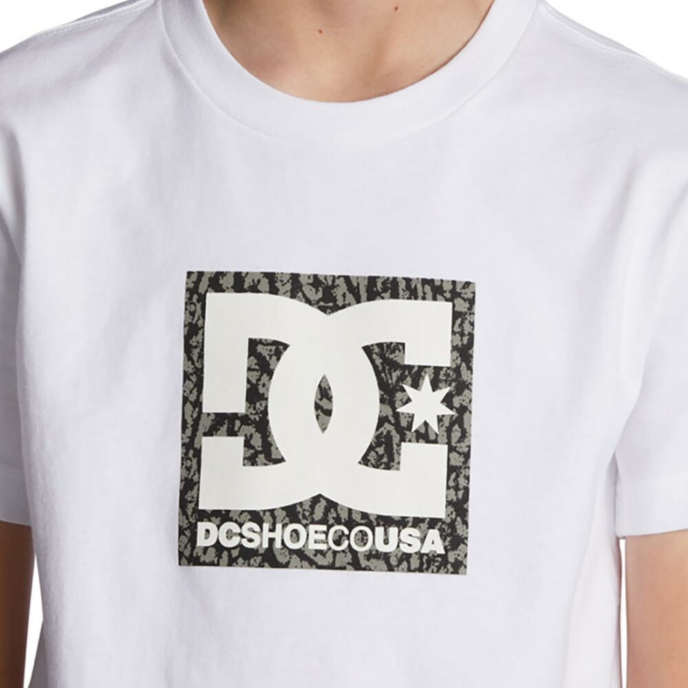 DC Square Star Fill S/S (Youth) T-Shirt - White/Elephant
