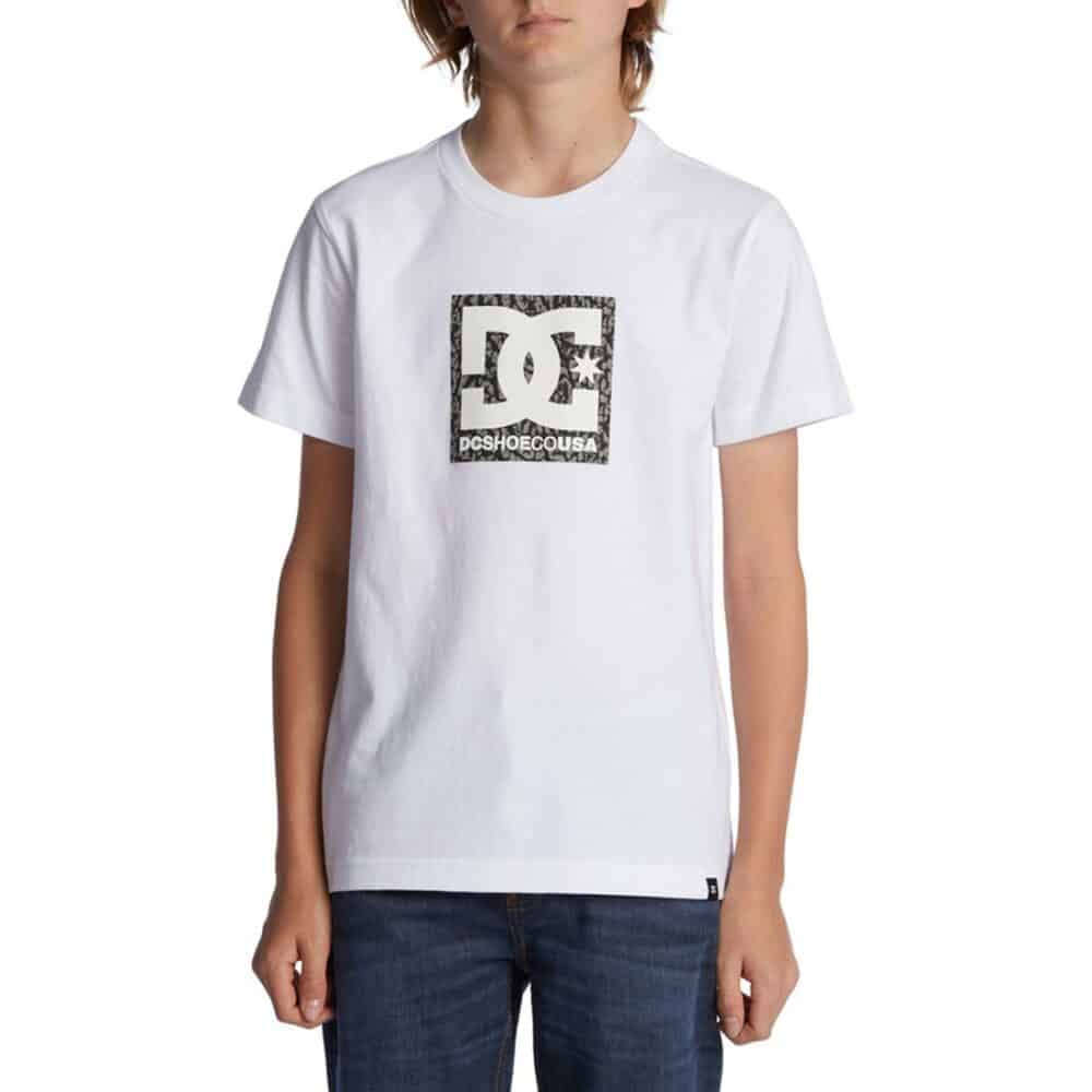 DC Square Star Fill S/S (Youth) T-Shirt - White/Elephant