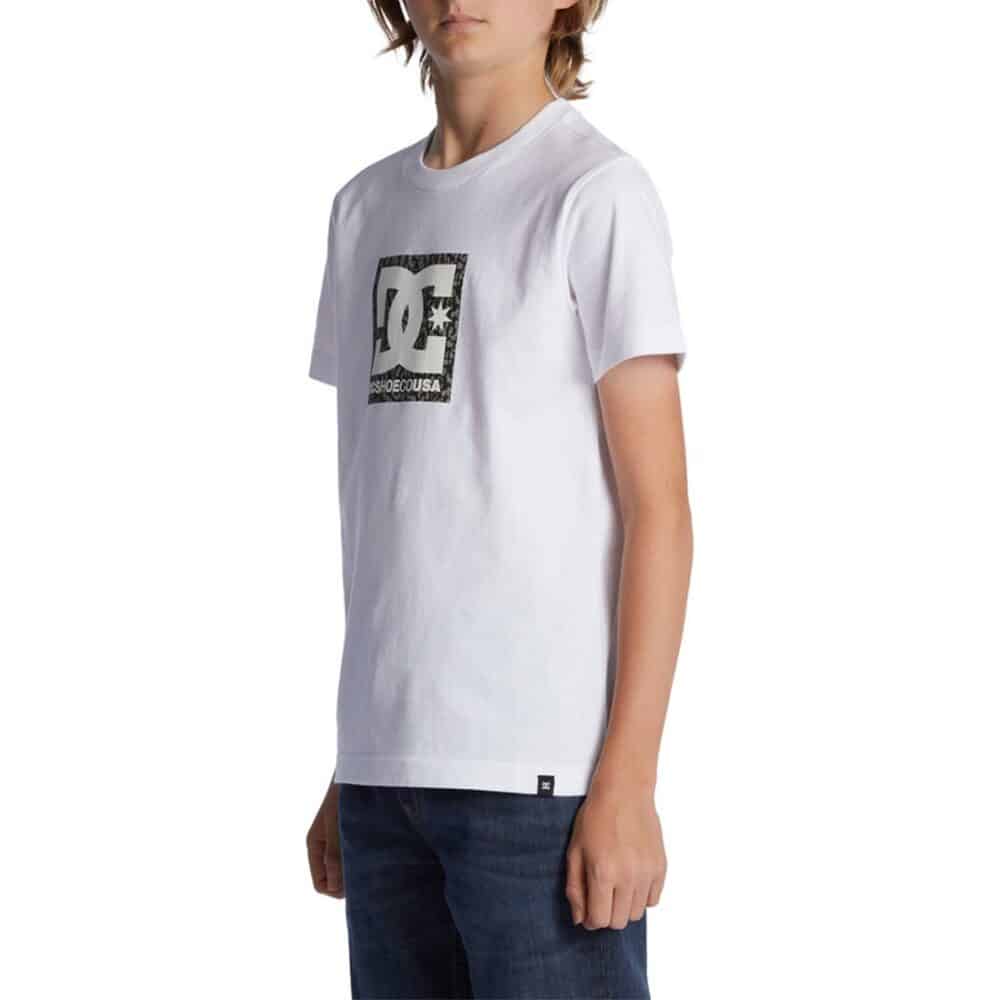 DC Square Star Fill S/S (Youth) T-Shirt - White/Elephant