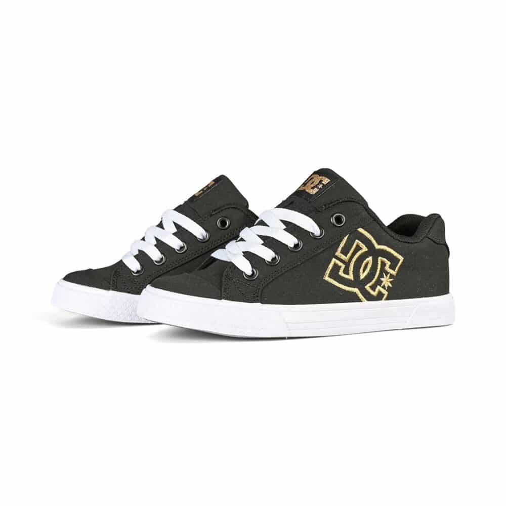 DC Women's Chelsea Skate Shoes - Black/Gold