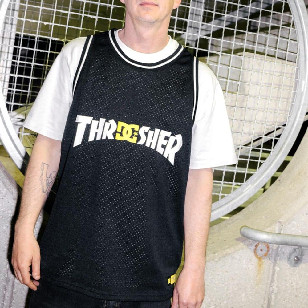 DC x Thrasher Basketball Jersey Vest - Black