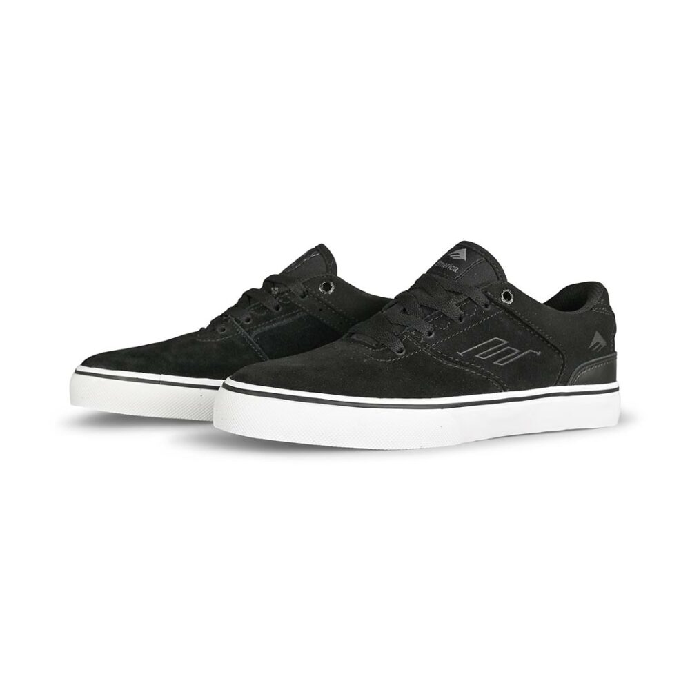 Emerica The Low Vulc (Youth) Skate Shoes - Black/White/Gum