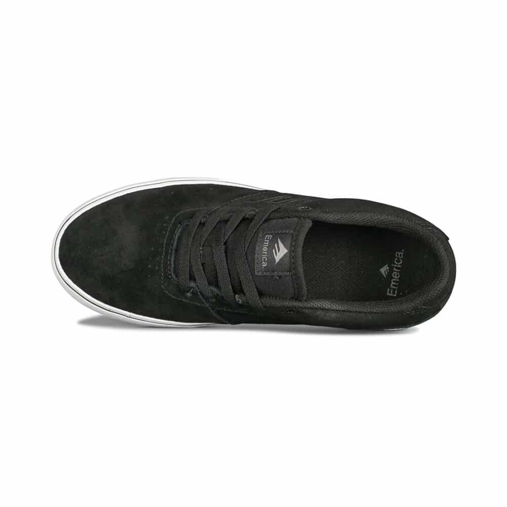 Emerica The Low Vulc (Youth) Skate Shoes - Black/White/Gum