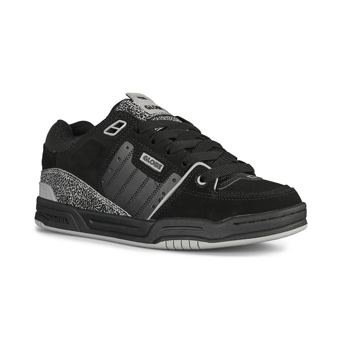 Globe Fusion Skate Shoes Black Grey Stipple Supereight