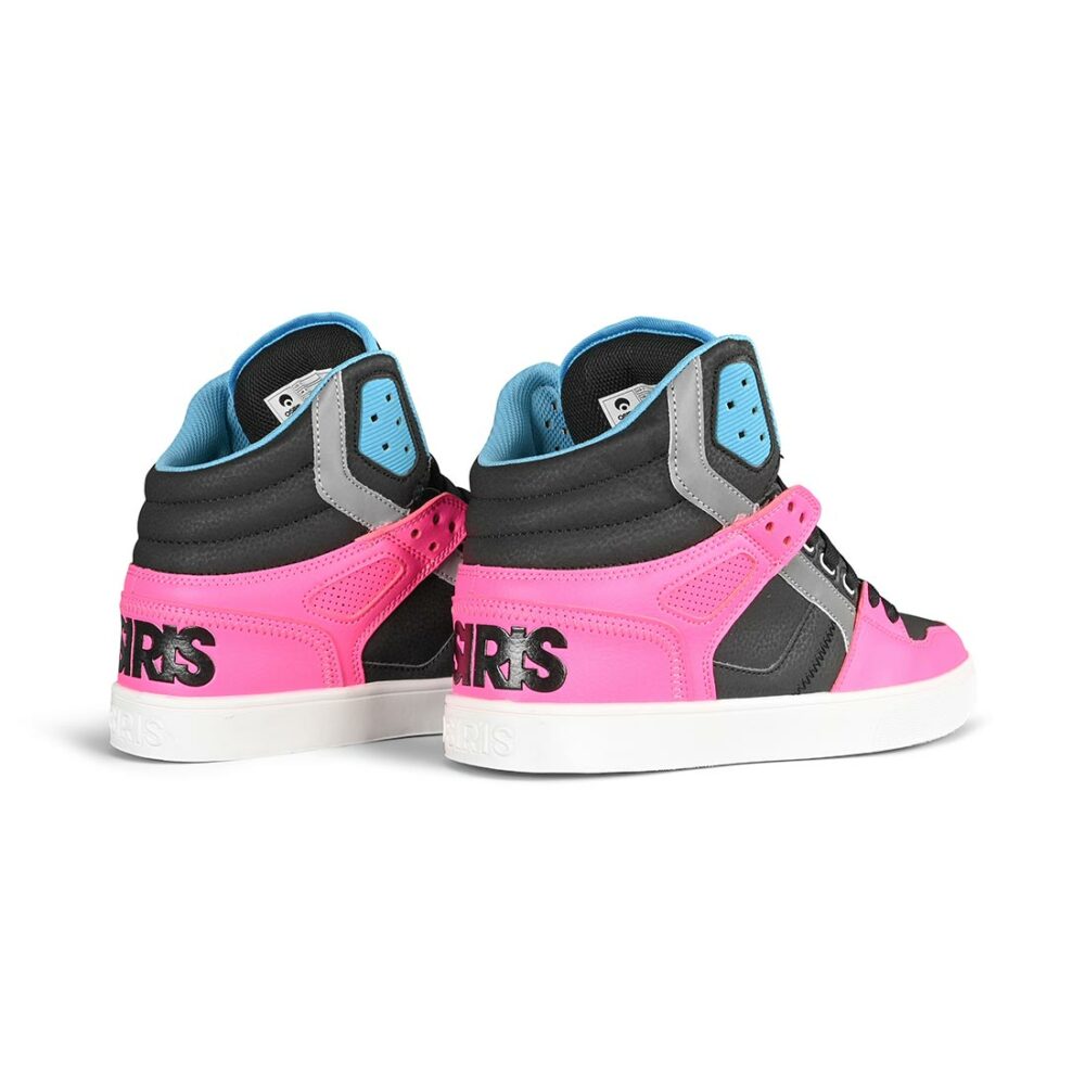 Osiris Clone High Top Shoes - Black/Pink/Cyan