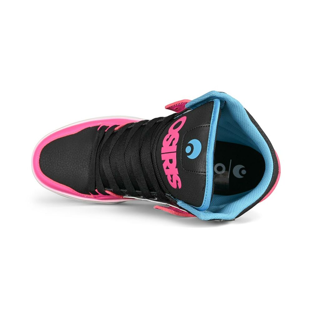 Osiris Clone High Top Shoes - Black/Pink/Cyan