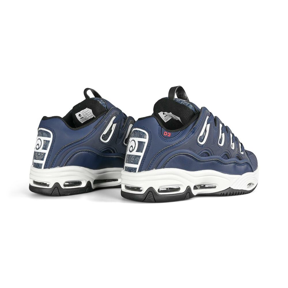 Osiris D3 2001 Skate Shoes - Navy/Red/Paisley