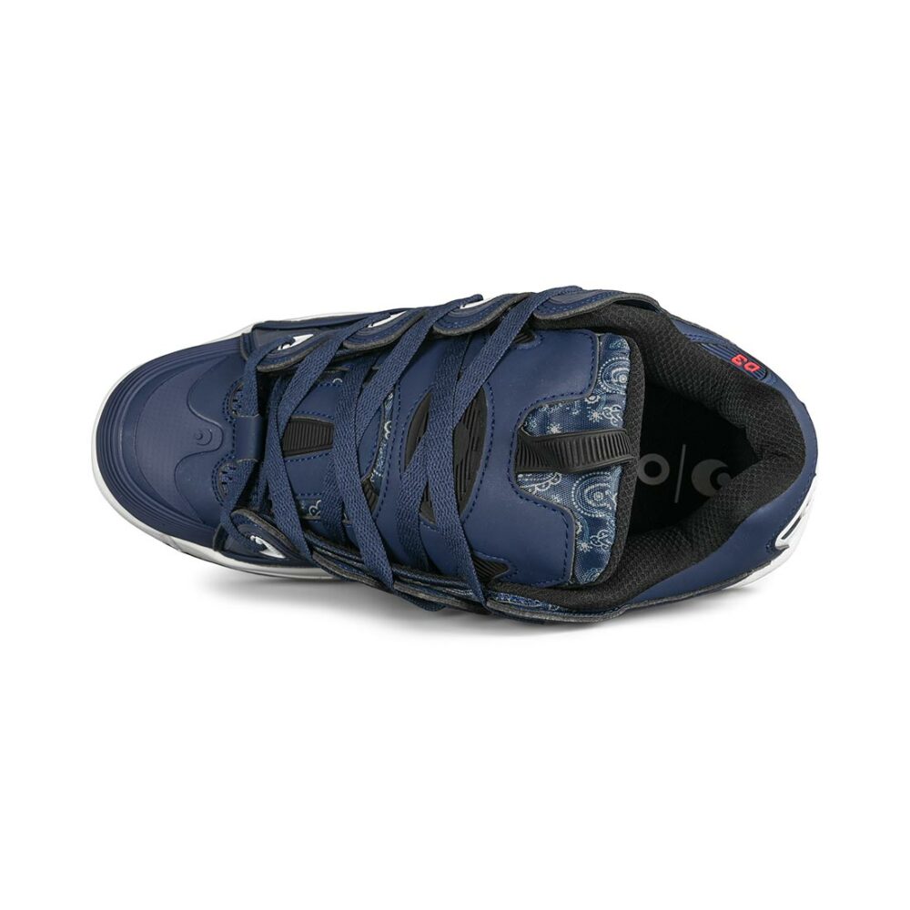 Osiris D3 2001 Skate Shoes - Navy/Red/Paisley