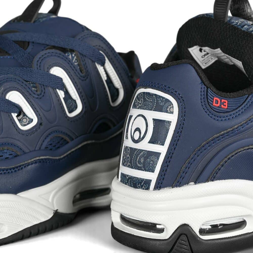Osiris D3 2001 Skate Shoes - Navy/Red/Paisley