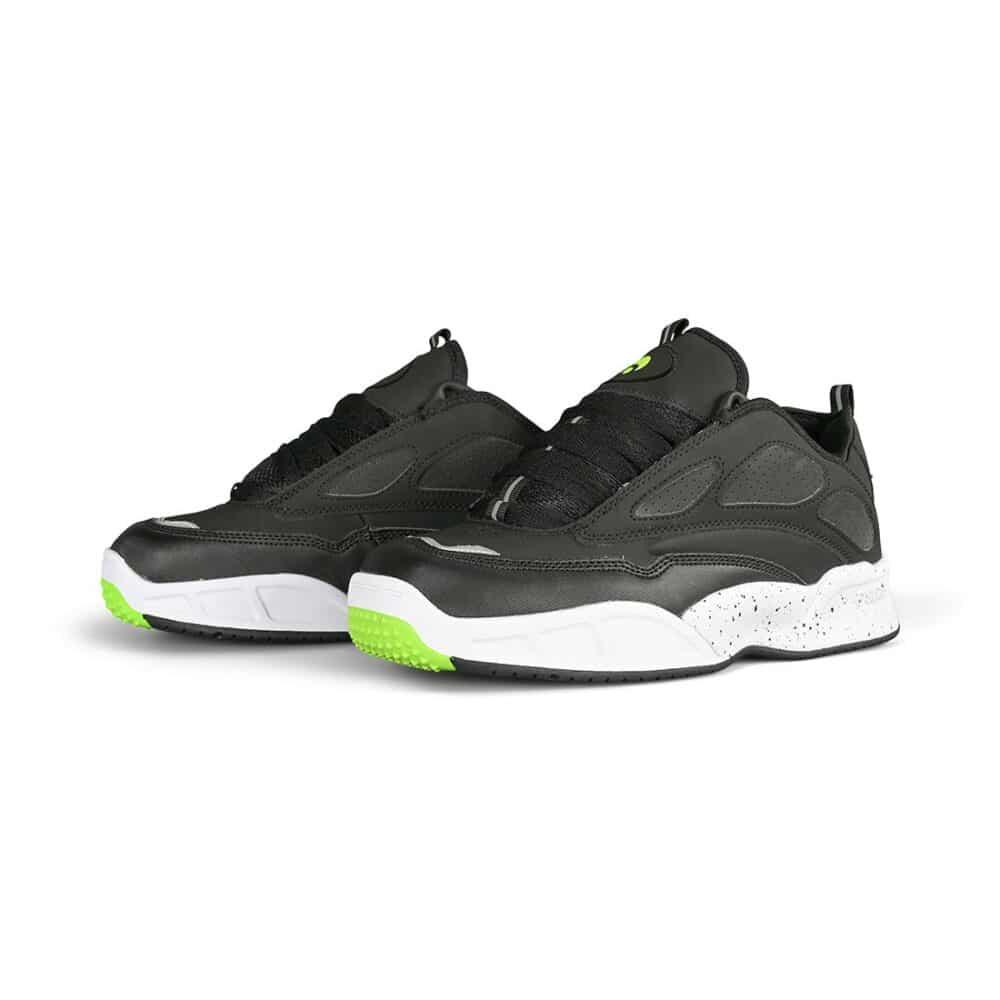 Osiris Graff Skate Shoes - Black/White/Lime