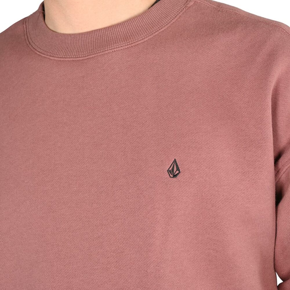 Volcom Single Stone Pullover Crew Sweater - Bordeaux Brown